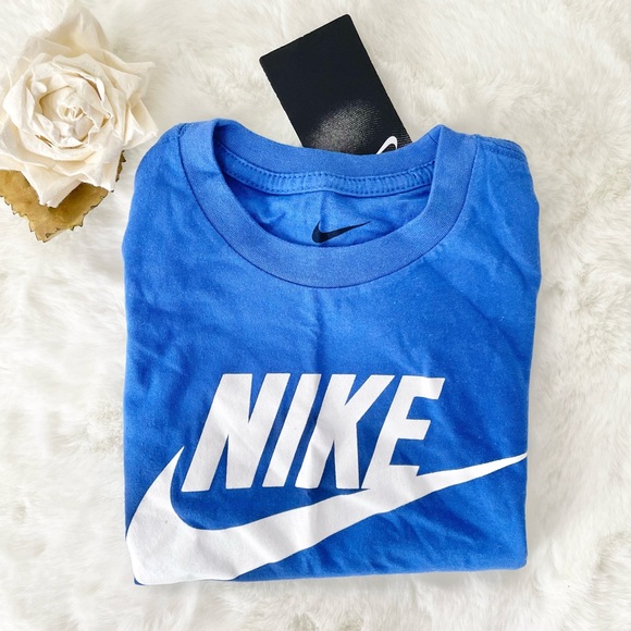 New with tag NIKE TODDLER T SHIRT ( short sleeve) Blue w/white Logo SZ 4T #nike - Picture 1 of 5